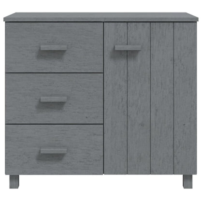 Sideboard HAMAR Dunkelgrau 90x40x80 cm Massivholz Kiefer - Pazzar.ch