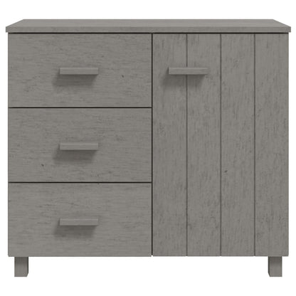 Sideboard HAMAR Hellgrau 90x40x80 cm Massivholz Kiefer - Pazzar.ch