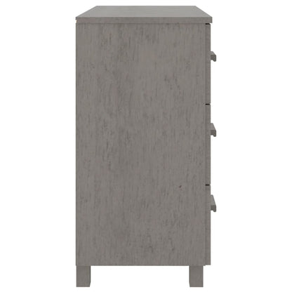 Sideboard HAMAR Hellgrau 90x40x80 cm Massivholz Kiefer - Pazzar.ch