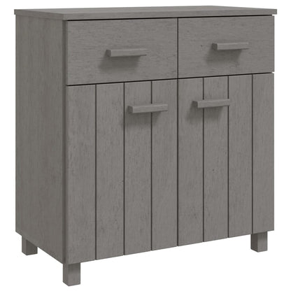 Sideboard HAMAR Hellgrau 79x40x80 cm Massivholz Kiefer - Pazzar.ch