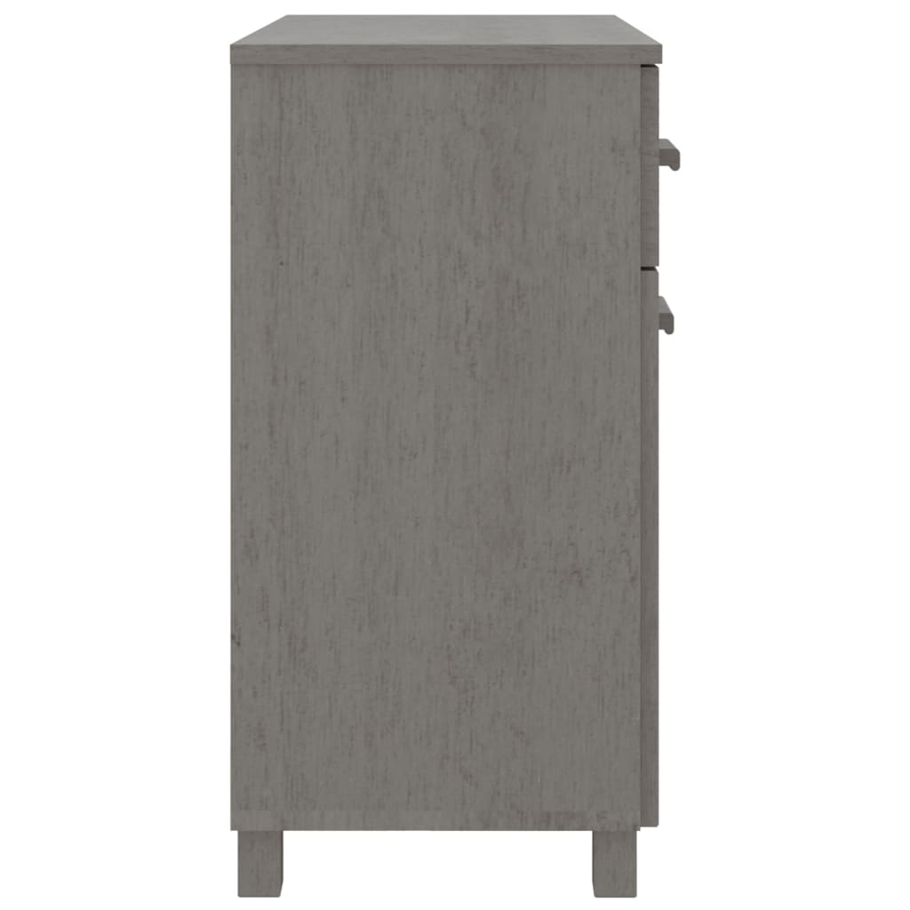 Sideboard HAMAR Hellgrau 79x40x80 cm Massivholz Kiefer - Pazzar.ch