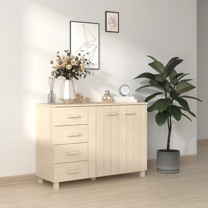 Sideboard HAMAR Honigbraun 113x40x80 cm Massivholz Kiefer - Pazzar.ch