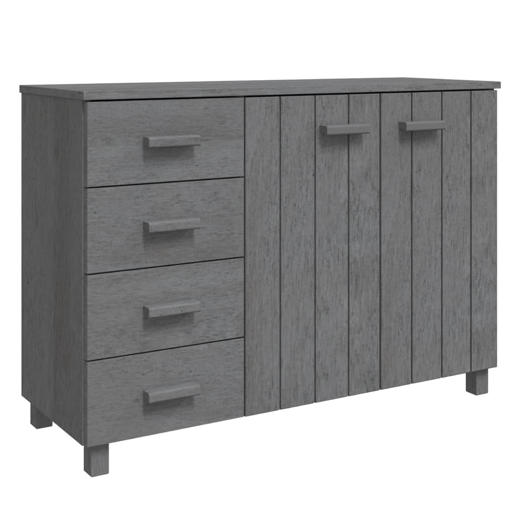 Sideboard HAMAR Dunkelgrau 113x40x80 cm Massivholz Kiefer