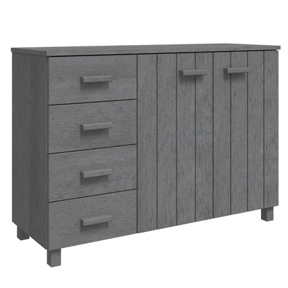 Sideboard HAMAR Dunkelgrau 113x40x80 cm Massivholz Kiefer - Pazzar.ch