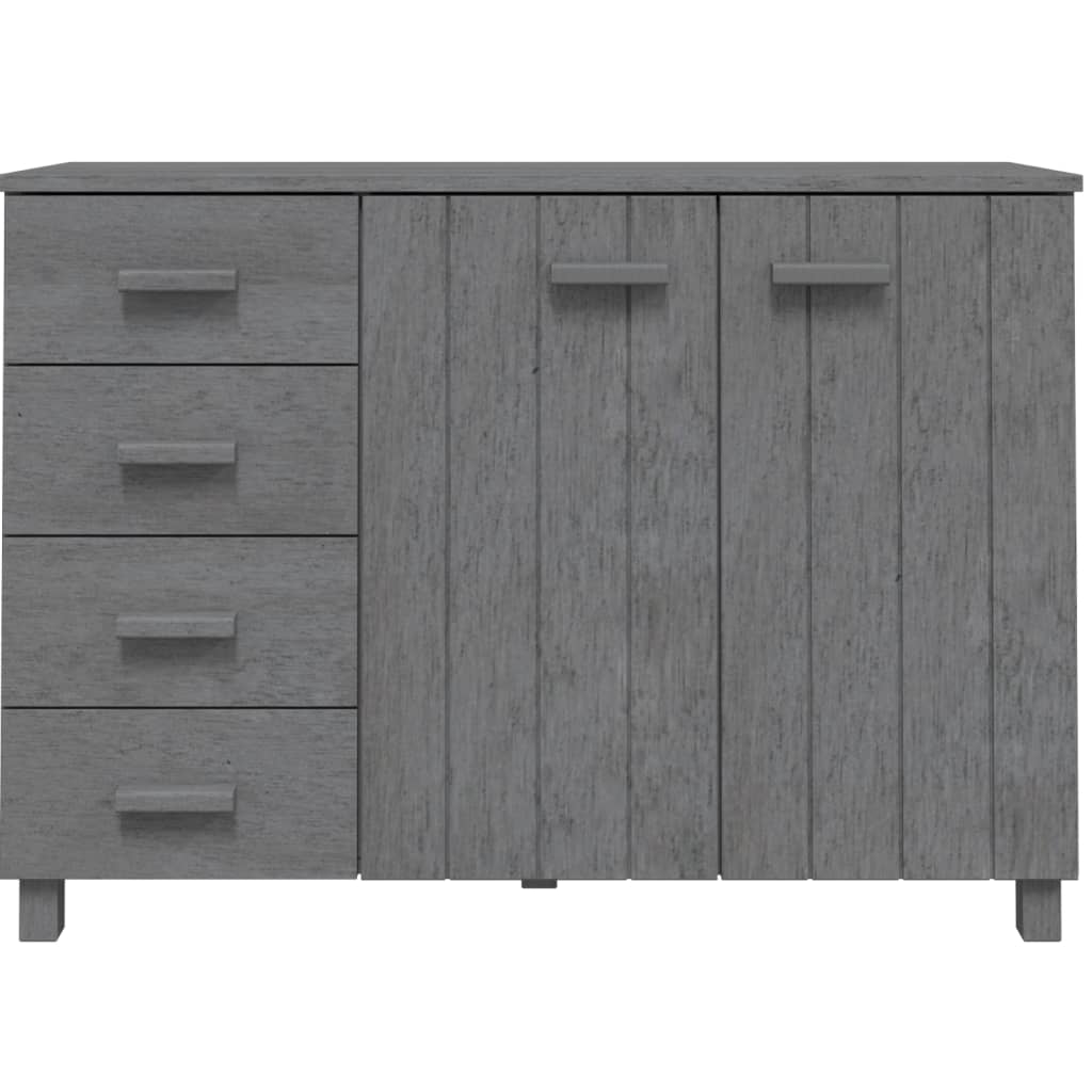 Sideboard HAMAR Dunkelgrau 113x40x80 cm Massivholz Kiefer - Pazzar.ch