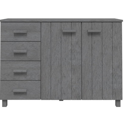 Sideboard HAMAR Dunkelgrau 113x40x80 cm Massivholz Kiefer - Pazzar.ch