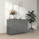 Sideboard HAMAR Dunkelgrau 113x40x80 cm Massivholz Kiefer