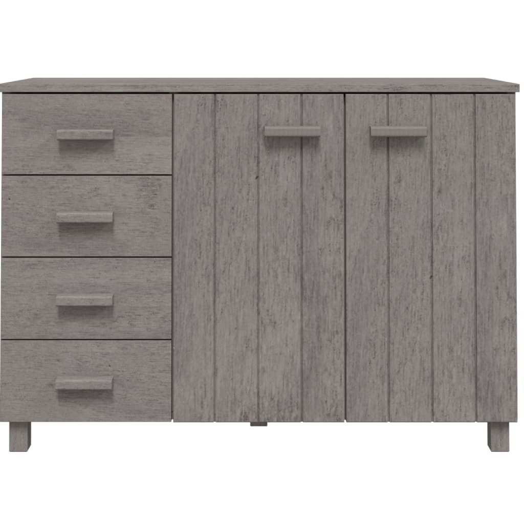 Sideboard HAMAR Hellgrau 113x40x80 cm Massivholz Kiefer - Pazzar.ch