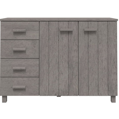 Sideboard HAMAR Hellgrau 113x40x80 cm Massivholz Kiefer - Pazzar.ch