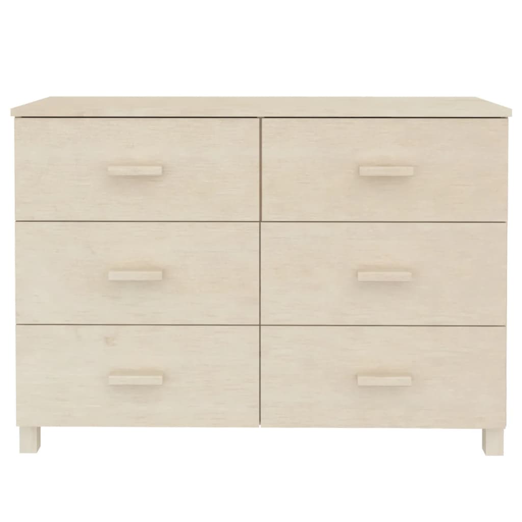 Sideboard HAMAR Honigbraun 113x40x80 cm Massivholz Kiefer - Pazzar.ch