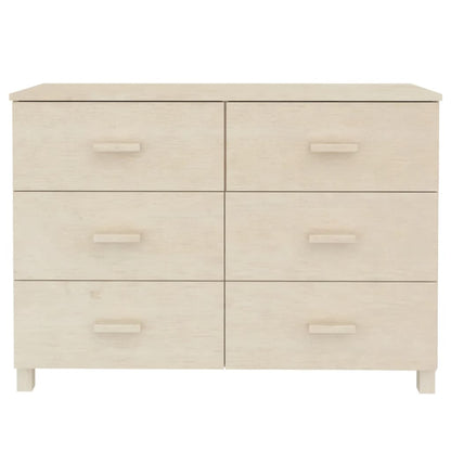 Sideboard HAMAR Honigbraun 113x40x80 cm Massivholz Kiefer - Pazzar.ch