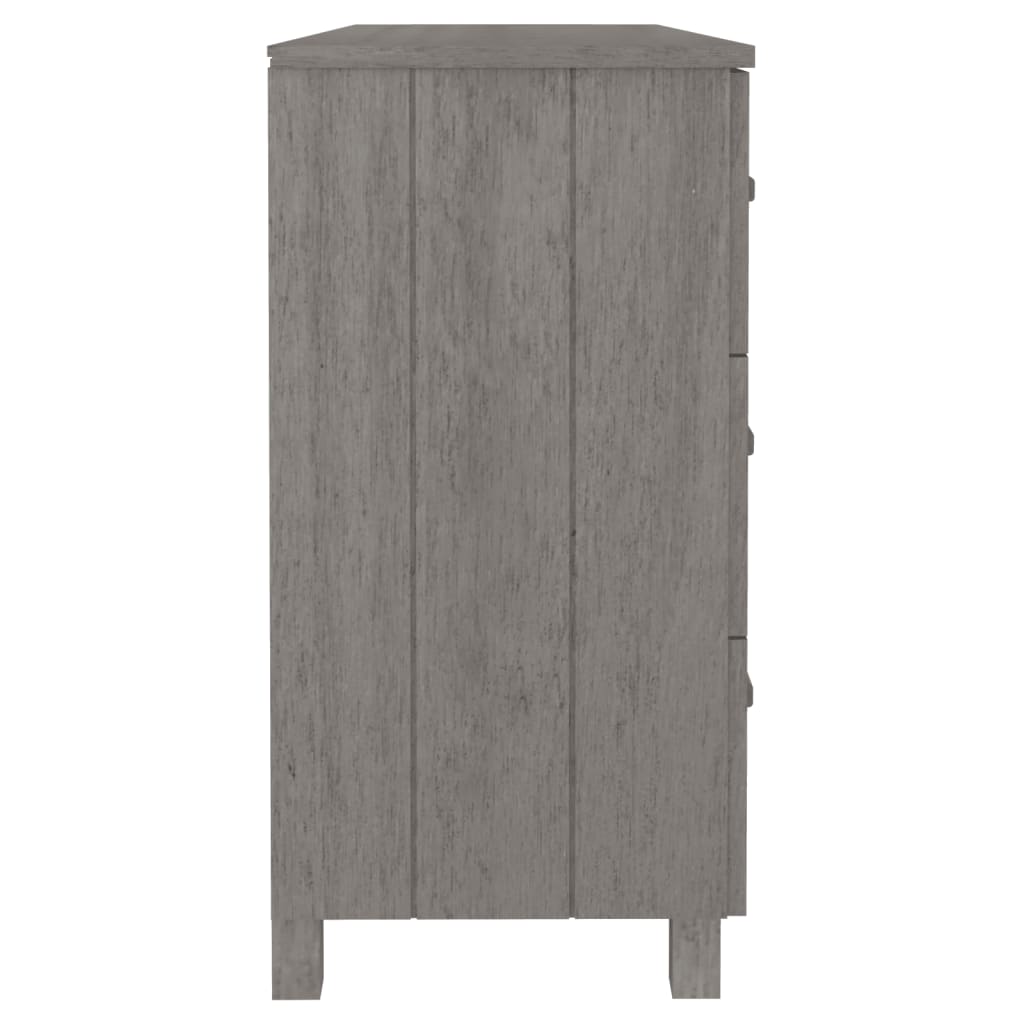 Sideboard HAMAR Hellgrau 113x40x80 cm Massivholz Kiefer - Pazzar.ch