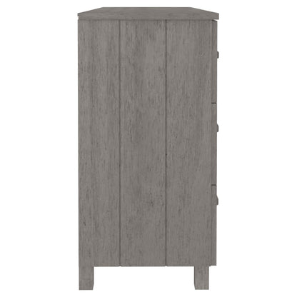 Sideboard HAMAR Hellgrau 113x40x80 cm Massivholz Kiefer - Pazzar.ch