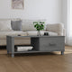 Couchtisch HAMAR Dunkelgrau 100x55x35 cm Massivholz Kiefer