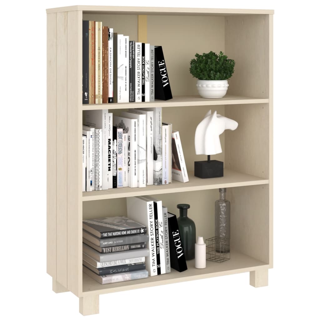 Bücherschrank HAMAR Honigbraun 85x35x112 cm Massivholz Kiefer - Pazzar.ch