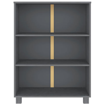 Bücherschrank HAMAR Dunkelgrau 85x35x112 cm Massivholz Kiefer - Pazzar.ch