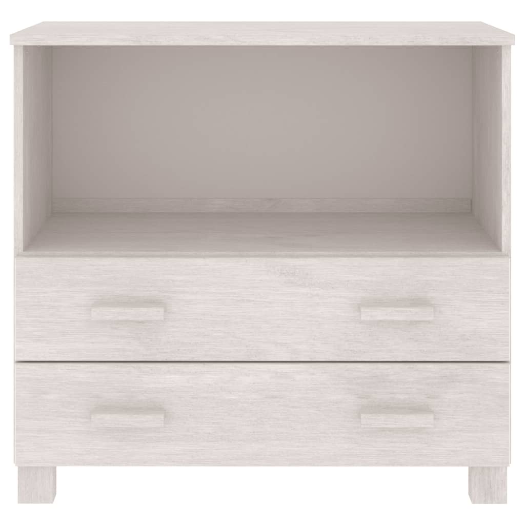 Sideboard HAMAR Weiß 85x35x80 cm Massivholz Kiefer - Pazzar.ch