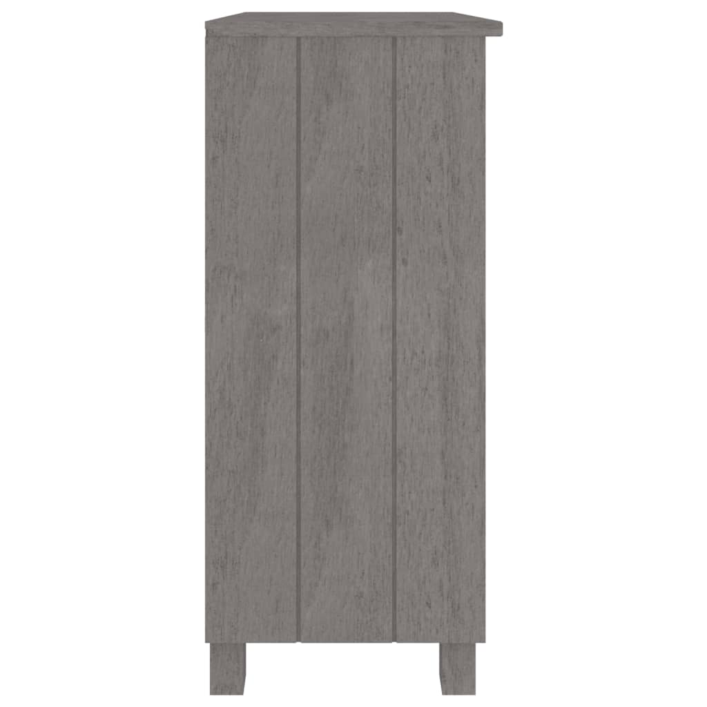 Sideboard HAMAR Hellgrau 85x35x80 cm Massivholz Kiefer - Pazzar.ch