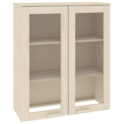 Highboard-Oberteil HAMAR Honigbraun 85x35x100 cm Massivholz - Pazzar.ch