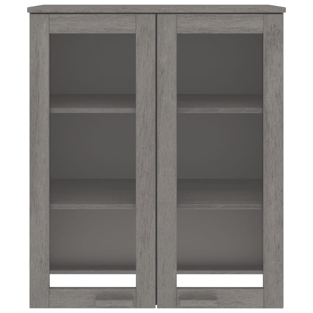 Highboard-Oberteil HAMAR Hellgrau 85x35x100 cm Massivholz - Pazzar.ch