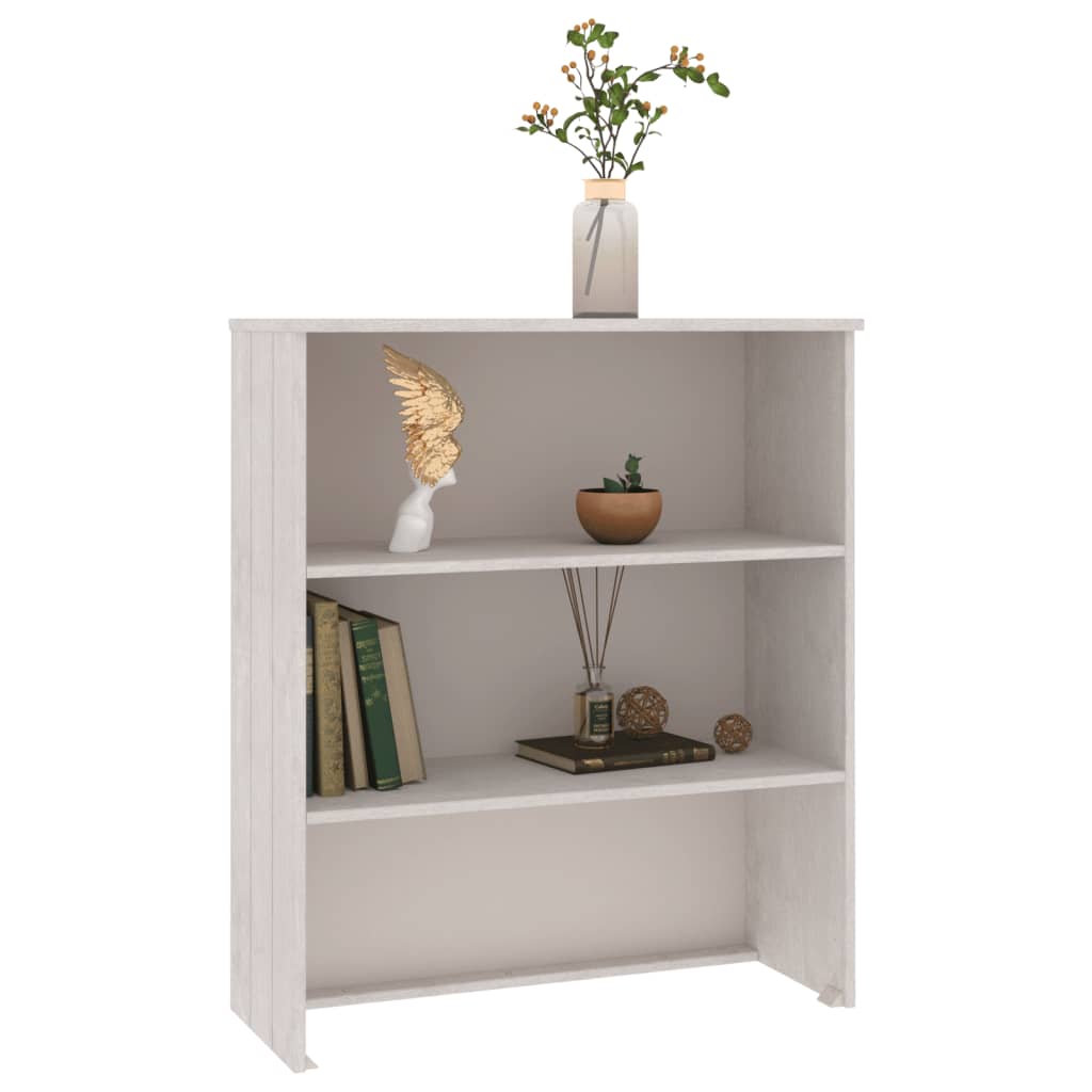 Highboard-Oberteil HAMAR Weiß 85x35x100 cm Massivholz - Pazzar.ch