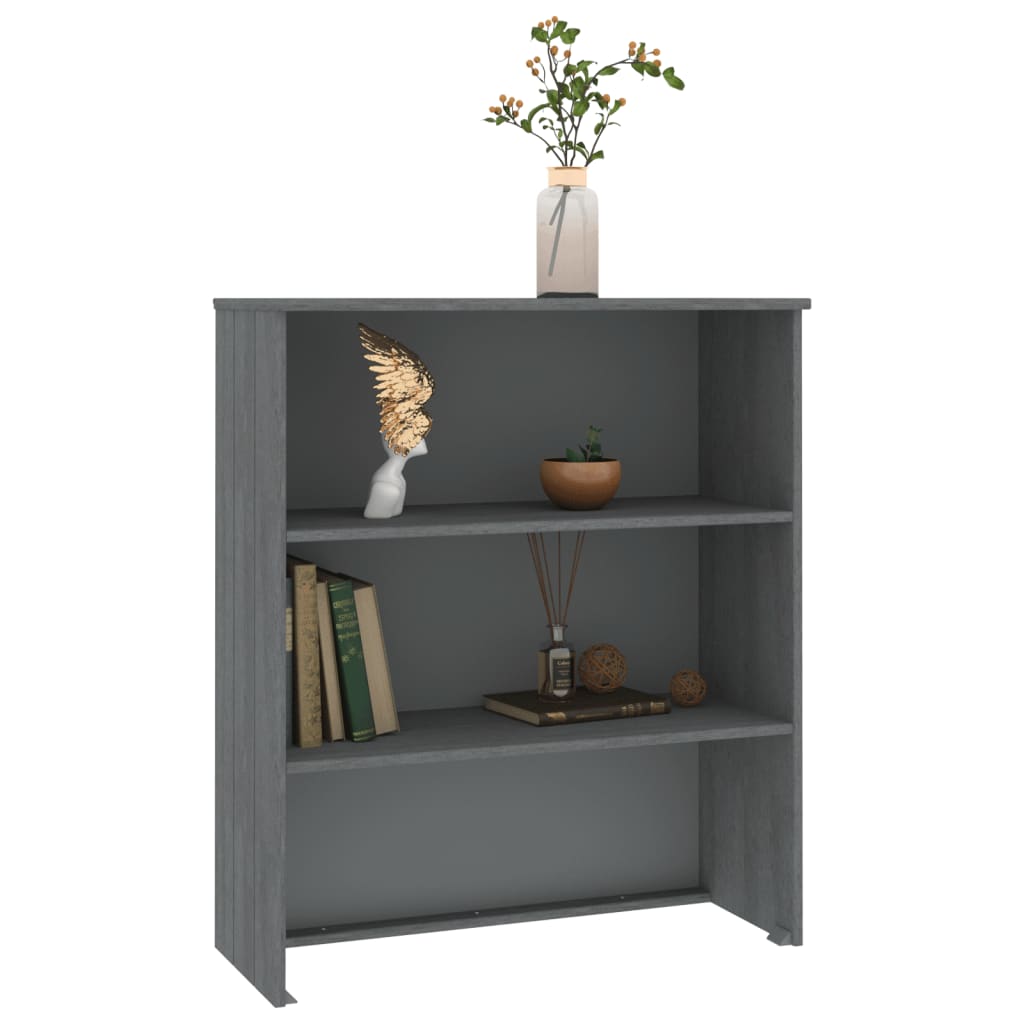 Highboard-Oberteil HAMAR Dunkelgrau 85x35x100 cm Massivholz - Pazzar.ch