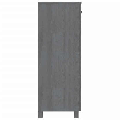 Schuhschrank HAMAR Dunkelgrau 85x40x108 cm Massivholz Kiefer - Pazzar.ch