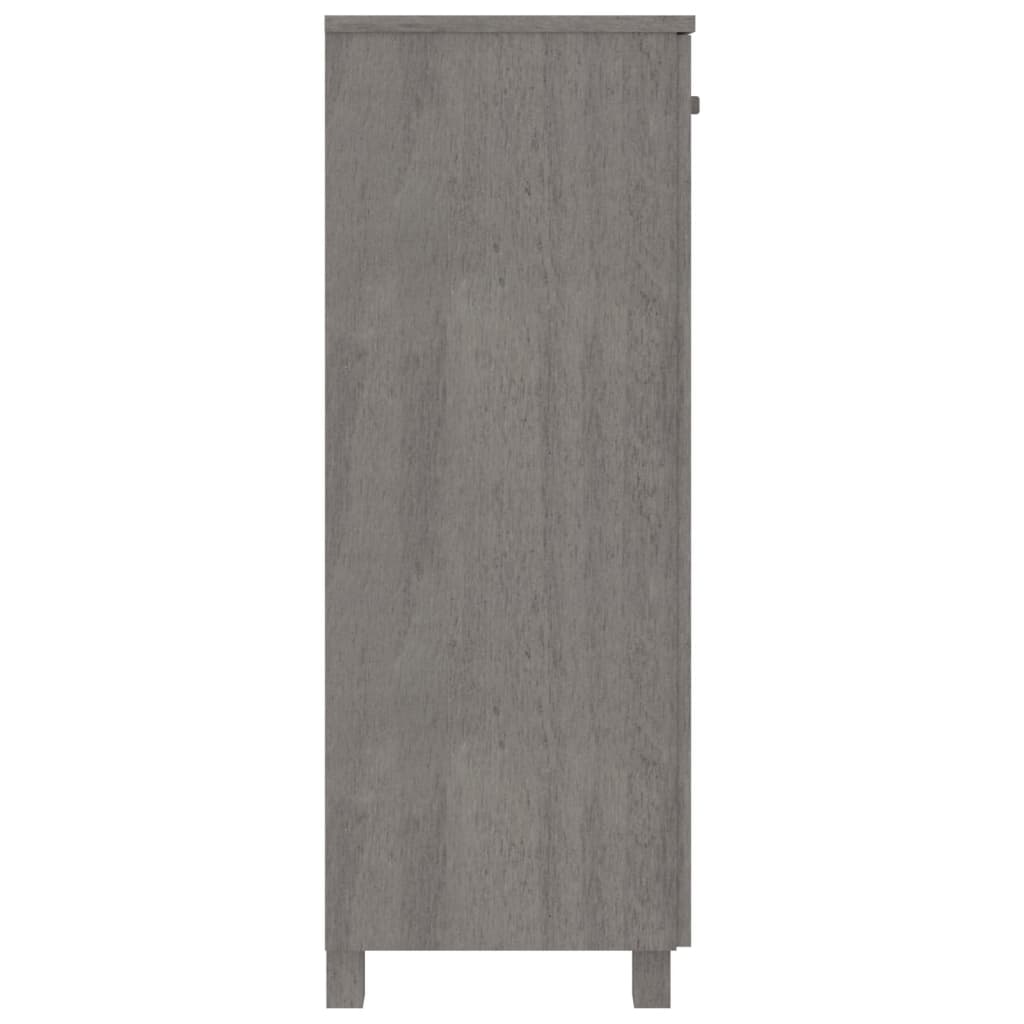 Schuhschrank HAMAR Hellgrau 85x40x108 cm Massivholz Kiefer - Pazzar.ch