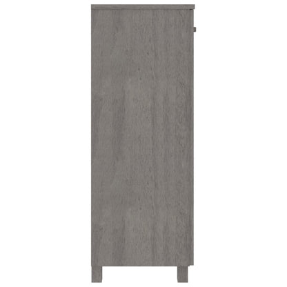 Schuhschrank HAMAR Hellgrau 85x40x108 cm Massivholz Kiefer - Pazzar.ch