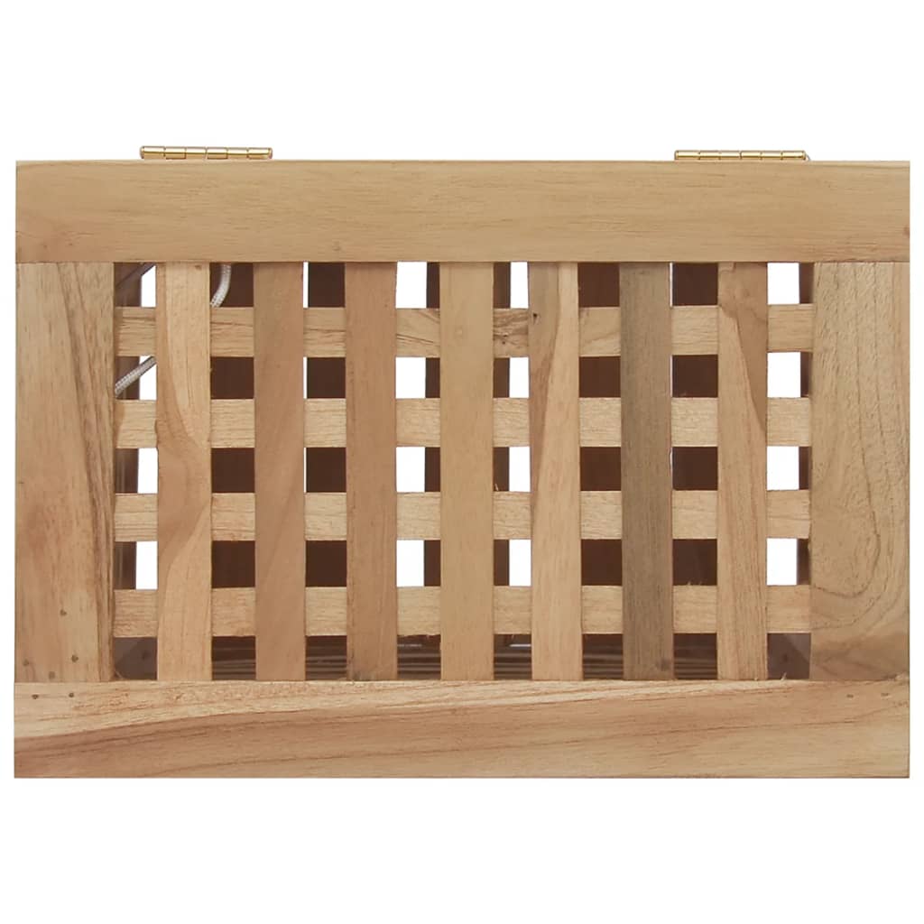 Wäschebehälter 35x25x60 cm Massivholz Teak - Pazzar.ch