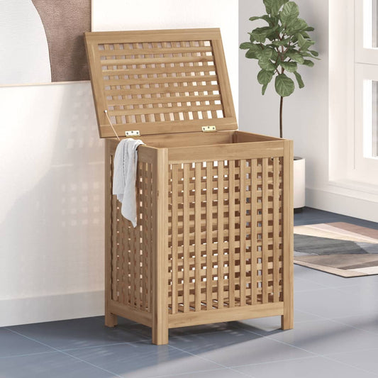 Wäschebehälter 50x35x60 cm Massivholz Teak - Pazzar.ch