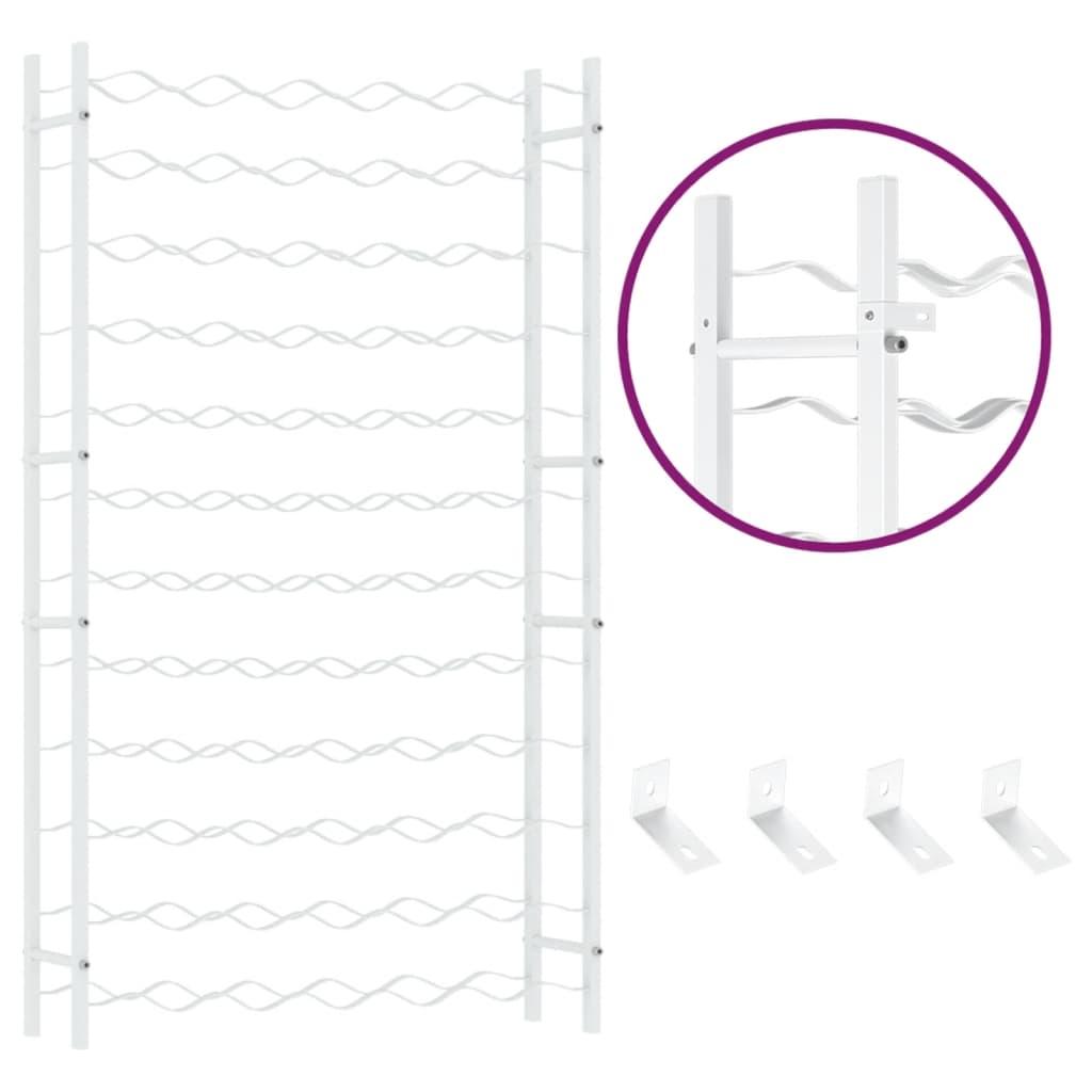 Weinregal für 72 Flaschen Weiß Metall - Pazzar.ch
