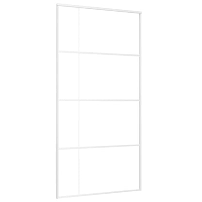 Schiebetür ESG Glas und Aluminium 102,5x205 cm Weiß