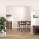 Schiebetür ESG Glas und Aluminium 102,5x205 cm Weiß