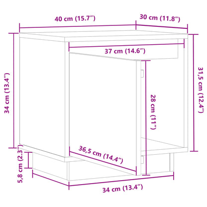 Nachttische 2 Stk. 40x30x40 cm Massivholz Kiefer - Pazzar.ch