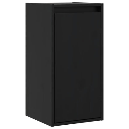 Wandschrank Schwarz 30x30x60 cm Massivholz Kiefer - Pazzar.ch