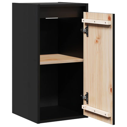 Wandschrank Schwarz 30x30x60 cm Massivholz Kiefer - Pazzar.ch