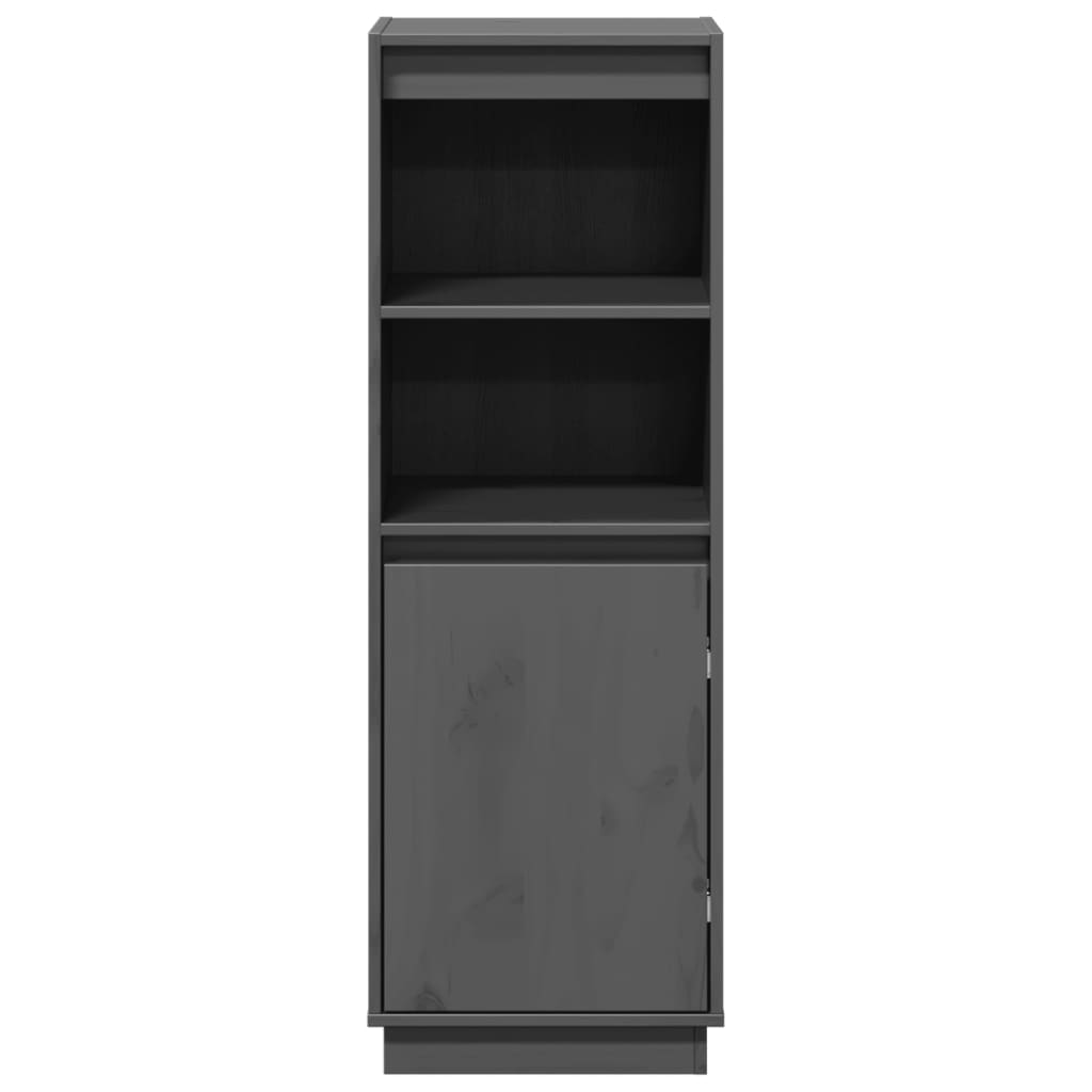 Highboard Grau 37x34x110 cm Massivholz Kiefer - Pazzar.ch