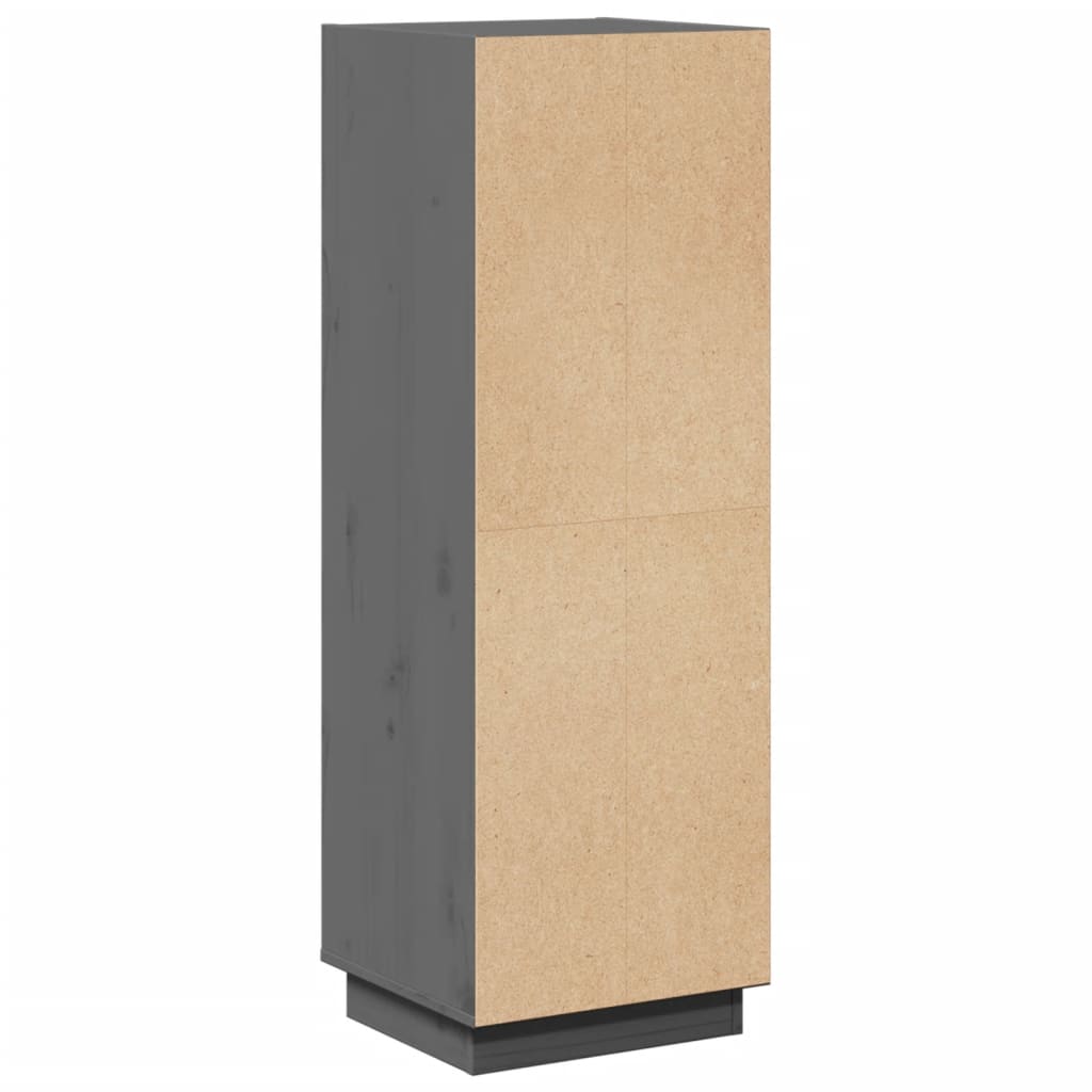 Highboard Grau 37x34x110 cm Massivholz Kiefer - Pazzar.ch