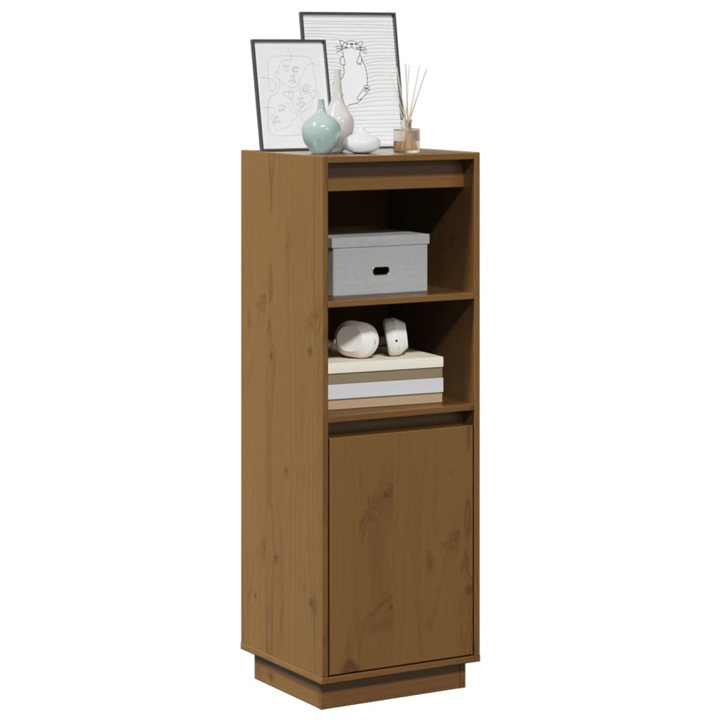 Highboard Honigbraun 37x34x110 cm Massivholz Kiefer - Pazzar.ch