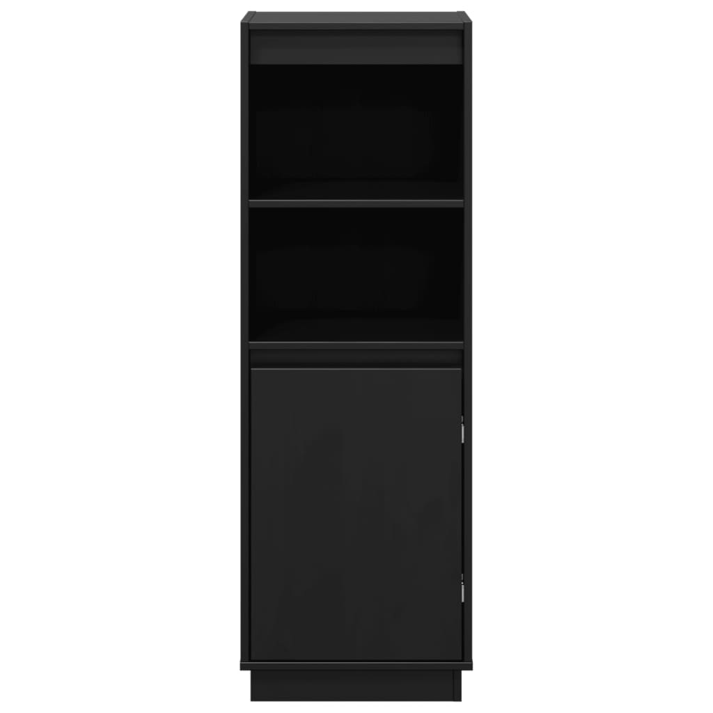 Highboard Schwarz 37x34x110 cm Massivholz Kiefer - Pazzar.ch