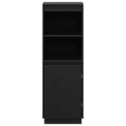 Highboard Schwarz 37x34x110 cm Massivholz Kiefer - Pazzar.ch