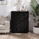 Sideboard Schwarz 60x34x75 cm Massivholz Kiefer