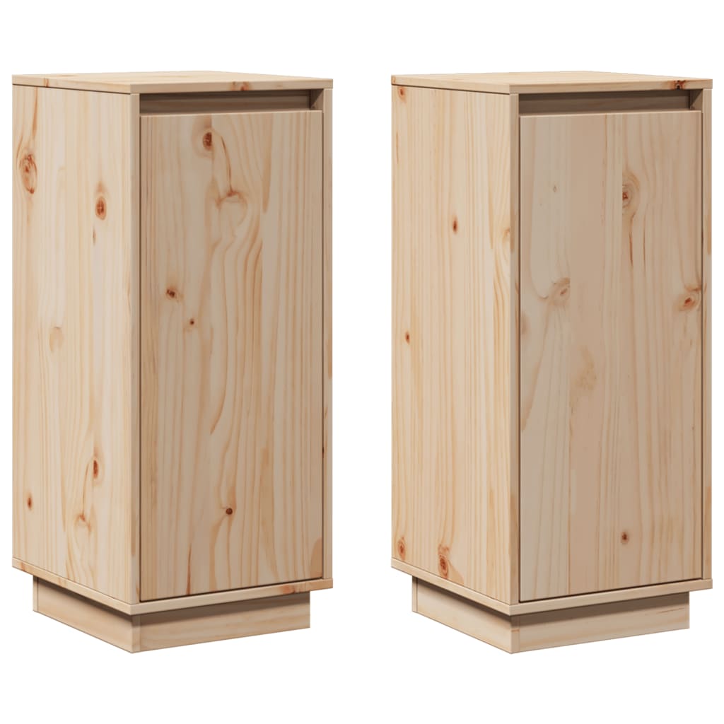 Sideboards 2 Stk. 31,5x34x75 cm Massivholz Kiefer - Pazzar.ch