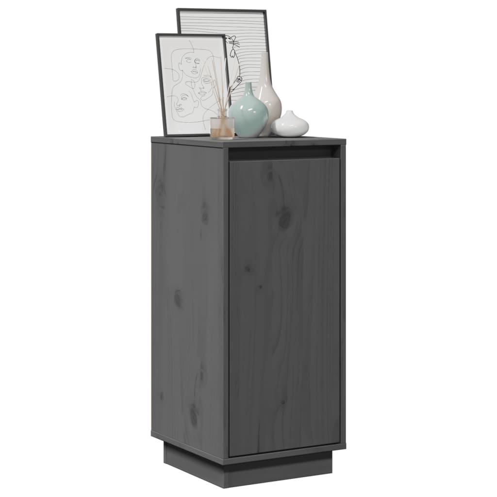 Sideboards 2 Stk. Grau 31,5x34x75 cm Massivholz Kiefer