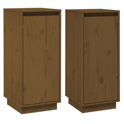 Sideboards 2 Stk. Honigbraun 31,5x34x75 cm Massivholz Kiefer - Pazzar.ch