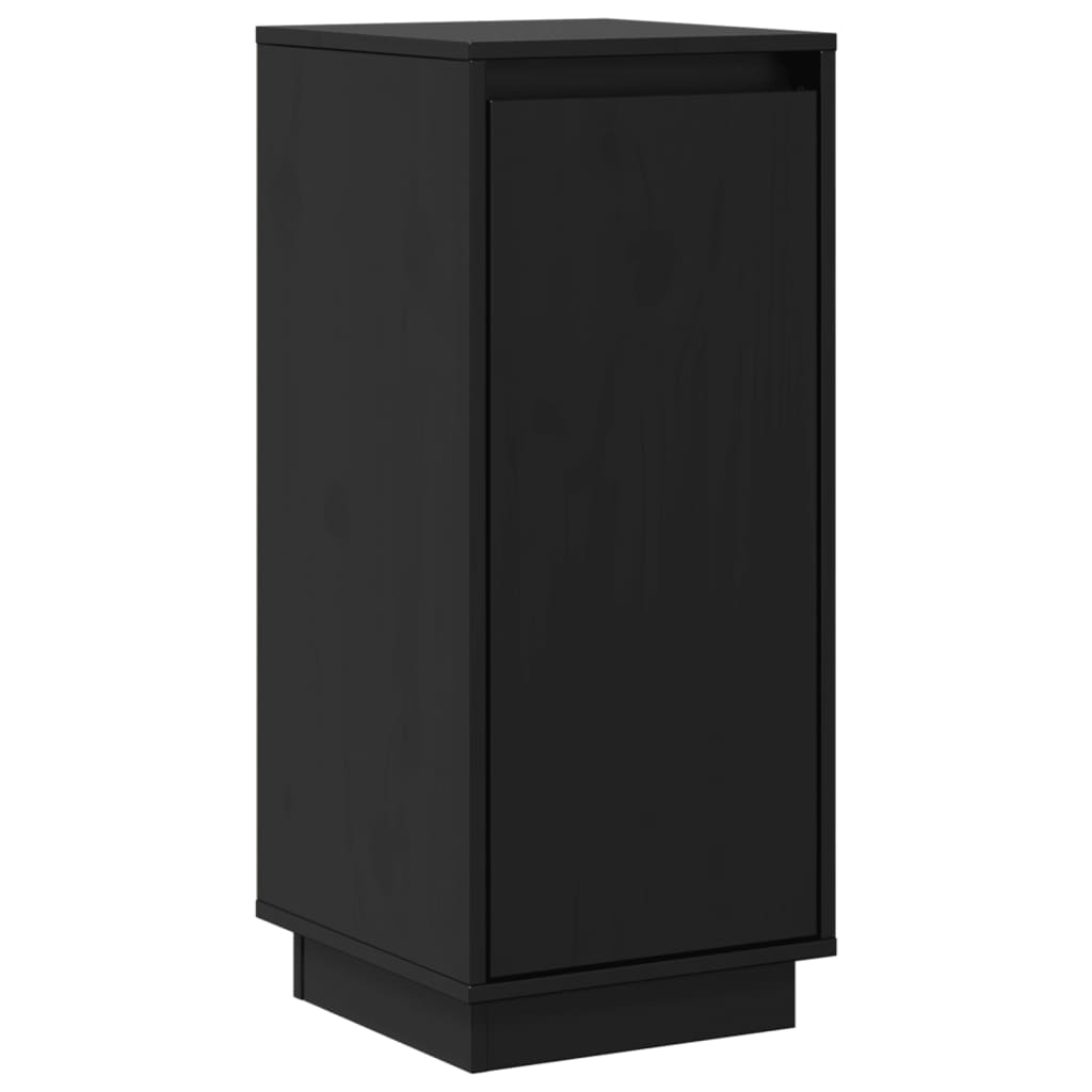 Sideboards 2 Stk. Schwarz 31,5x34x75 cm Massivholz Kiefer - Pazzar.ch