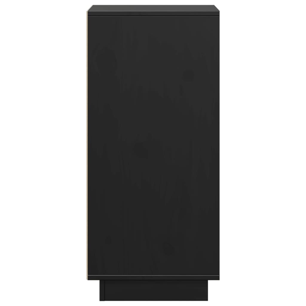 Sideboards 2 Stk. Schwarz 31,5x34x75 cm Massivholz Kiefer - Pazzar.ch