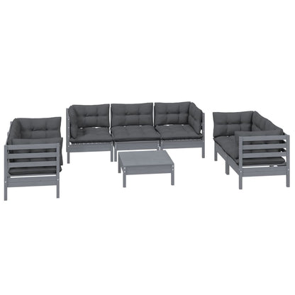 8-tlg. Garten-Lounge-Set mit Kissen Kiefer Massivholz - Pazzar.ch