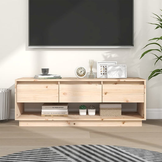 TV-Schrank 110,5x34x40 cm Massivholz Kiefer - Pazzar.ch